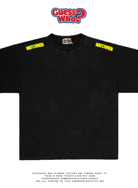 萬物All Nature 个性滑板街头学院风WATCHMEN印花短袖T恤