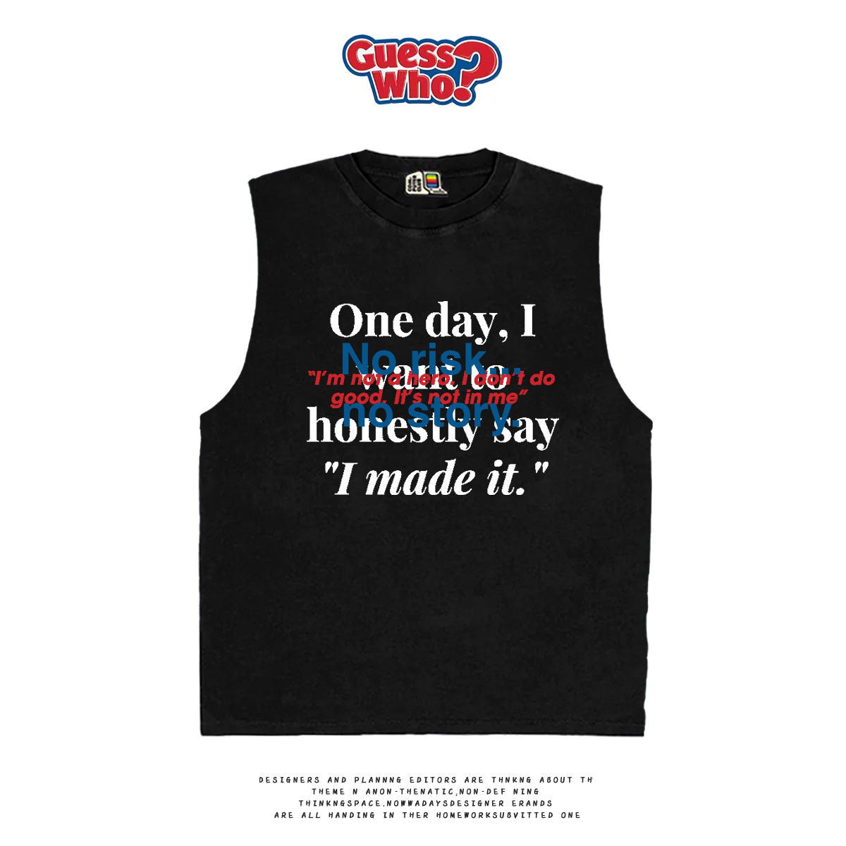 萬物All Nature 艺术家系列美潮哥特高街背心砍袖rapper穿搭大码