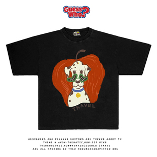 卡通系列苹果与狗简约ins风T恤短袖 萬物All 新款 夏季 tee Nature