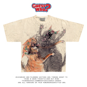 搞怪写实艺术家系列小猫插画设计感古着感短袖 萬物All Nature t恤