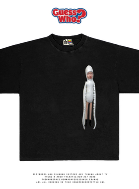 萬物All Nature 新款夏季ins风潮牌americanism无性别落肩短袖T恤