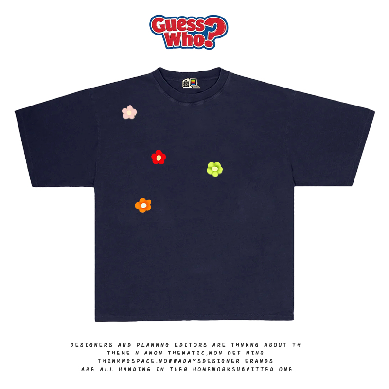 萬物All Nature小花朵不规则简约休闲艺术高级oldschool感短袖T恤