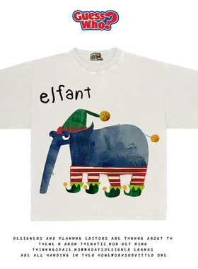 萬物All Nature 夏季新款艺术家系列趣味动物手绘插画T恤短袖tee