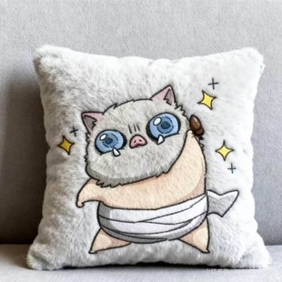 二次元 同人周边玩偶可爱伊之助猪突猛进猪猪抱枕毛绒靠垫坐垫礼物