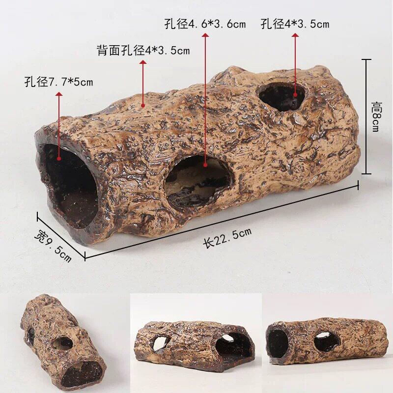 陶瓷工艺爬宠躲避屋鱼缸造景装饰躲避屋乌龟晒台蜥蜴守宫树洞沉水