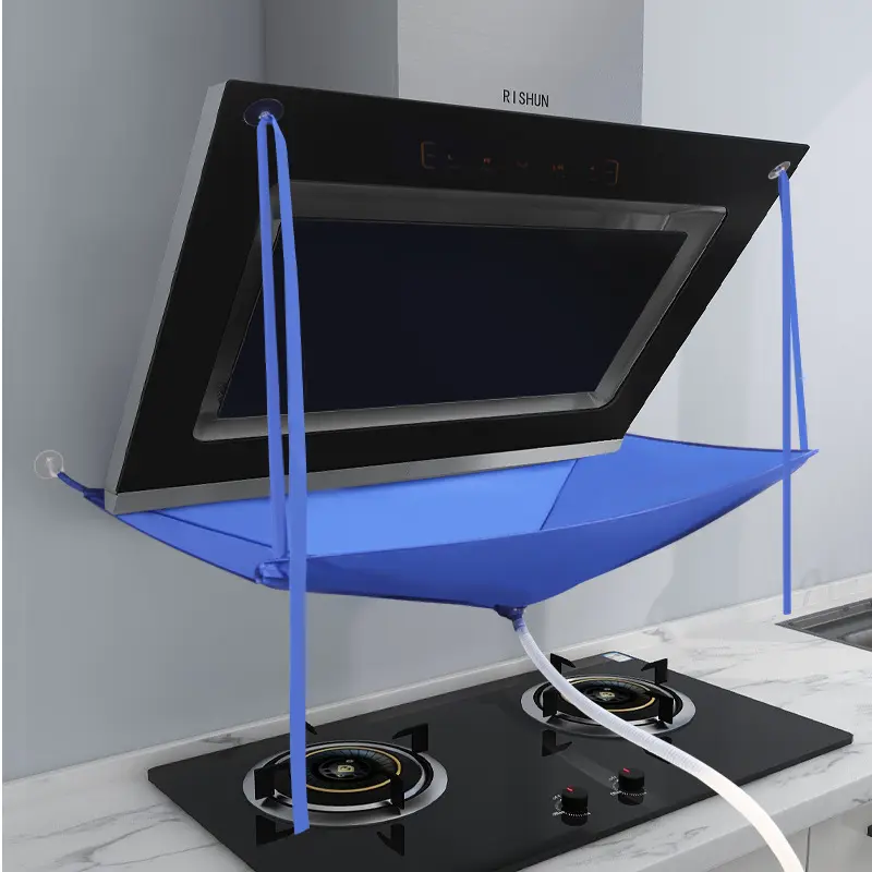 油烟机清洗罩厨房免贴吸盘式防水袋家用油烟机重油污清洗罩接水