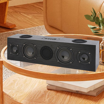 库存95新包装旧双3寸低音炮7单元二分频蓝牙木质音响了充电d17