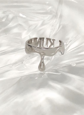 胶片蔡徐坤IKUN明星同款情侣对戒小众设计感戒指女潮酷个性