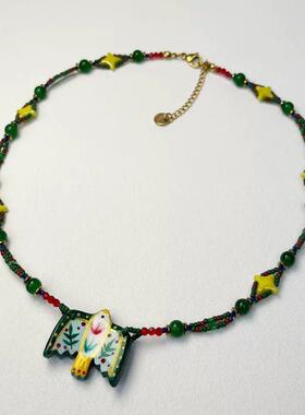 飞鸟吊坠 小清新原创设计小众项链女锁骨链