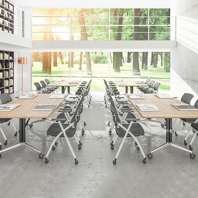 乃驰折叠会议桌可移动办公桌组合课桌椅拼接培训桌会议室长桌大型