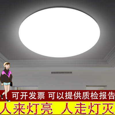 雷达感应吸顶灯感应灯声控灯楼道家用走廊灯人体感应灯LED过道灯