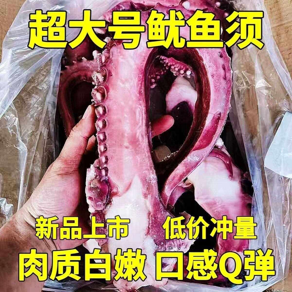 超大鱿鱼须新鲜冷冻章鱼足大号脆口章鱼须八爪章鱼小丸子食材商用