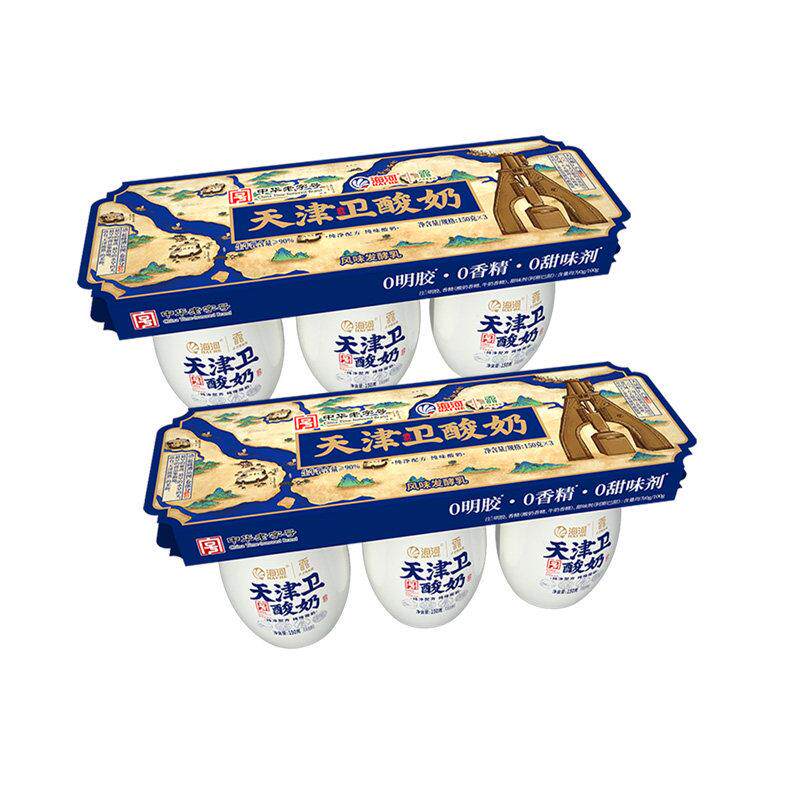 天津卫酸奶150g*6瓶生牛乳&ge;90%风味发酵乳营养低温原味酸奶
