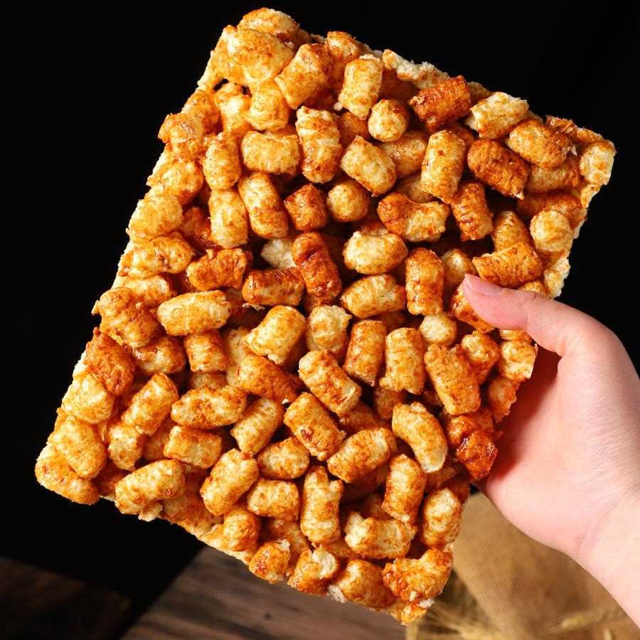 红糖米糕玉米米花糖酥果传统老式焦糖米花糕切糕童年怀旧零食食品