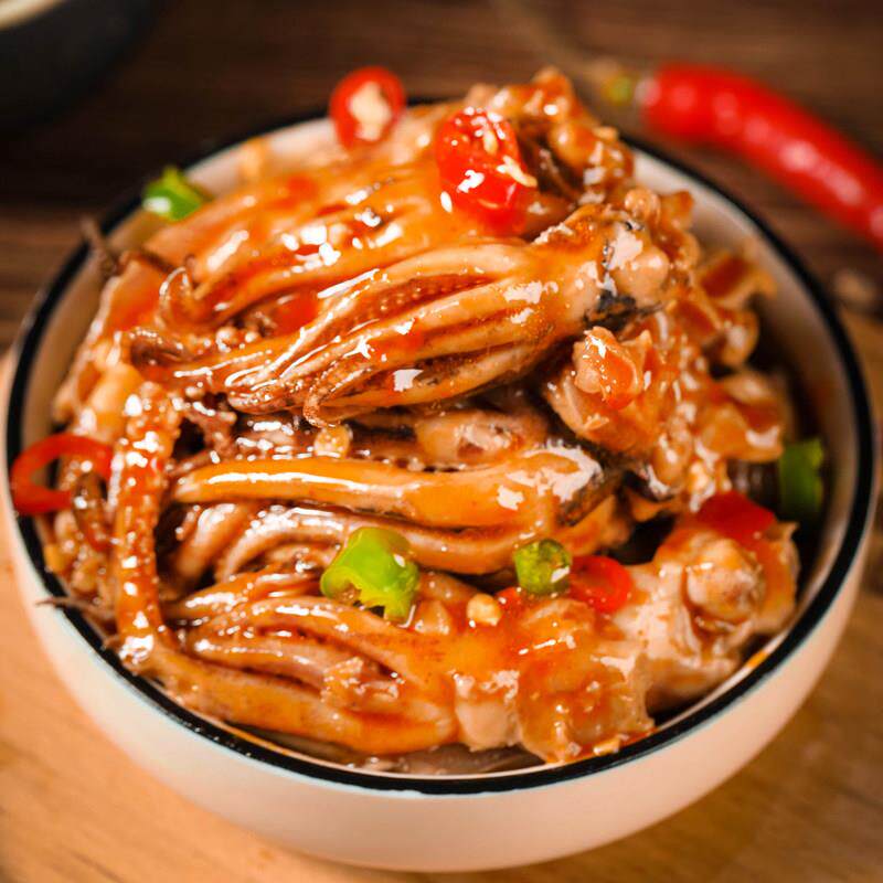 青岛麻辣鱿鱼须即食罐头鱿鱼头仔青岛海鲜鱿鱼丝片下酒菜零食