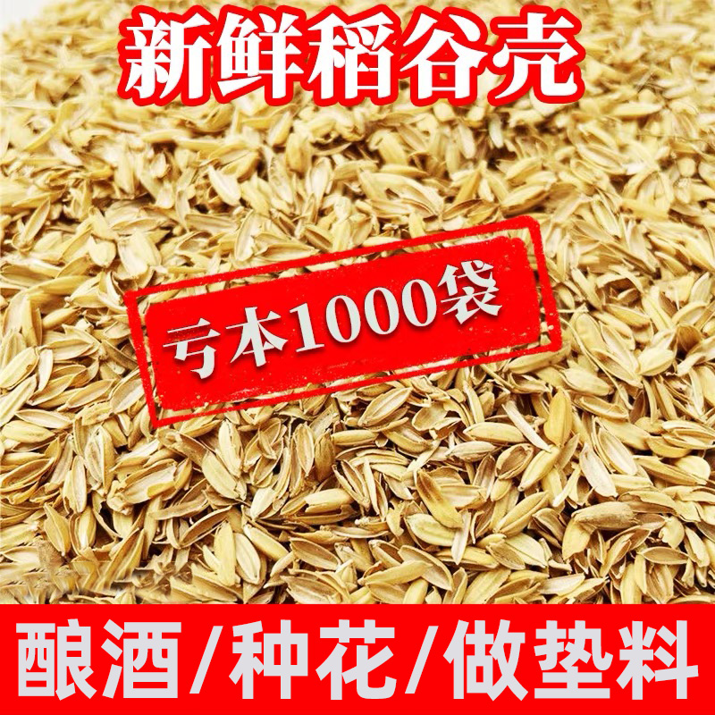 稻谷壳100斤清仓稻壳特价酿酒发酵做枕芯动物垫料东北优质谷壳5斤