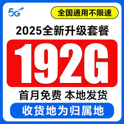 流量卡纯流量上网卡无线流量4g5g手机电话卡全国通用大王卡大流量