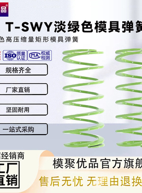 T-SWY外径11-12.5-24.5-42长度25-300淡绿色矩形螺旋模具淡绿弹簧