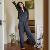 春秋装 长裤 2026新款 长袖 高级感家居服 春秋季 微醺小姐睡衣女套装