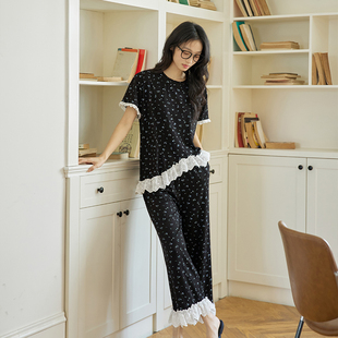 2025新款 夏季 薄款 可外穿短袖 親膚家居服 涼感白色夏裝 睡衣女套裝