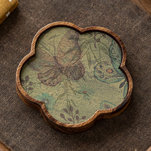 观策器隐胡桃木茶盘干泡盘小型实木壶承家用干泡台收纳盘防水茶席