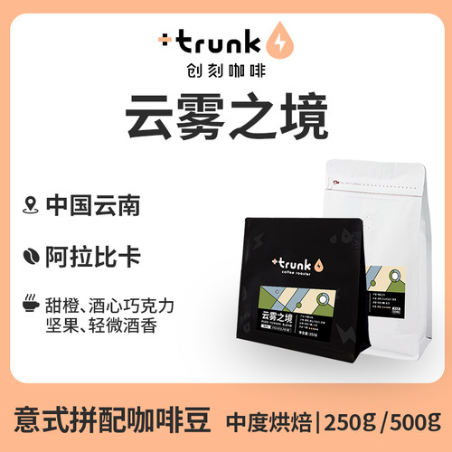 中烘云雾之境滇果意式拼配咖啡豆