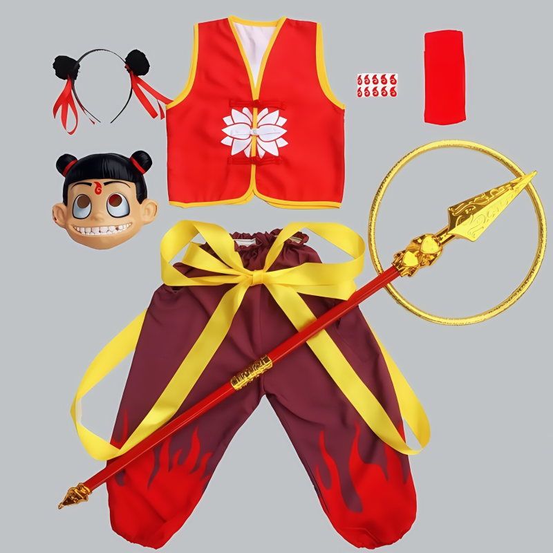 cos哪咤儿童服装哪吒魔童降世衣服六一演出服角色扮表演哪吒服装