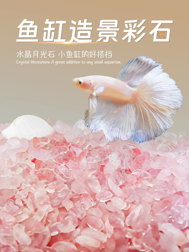 鱼缸底砂天然水晶石观赏鱼造景全套装饰底沙斗鱼水族箱小摆件套餐