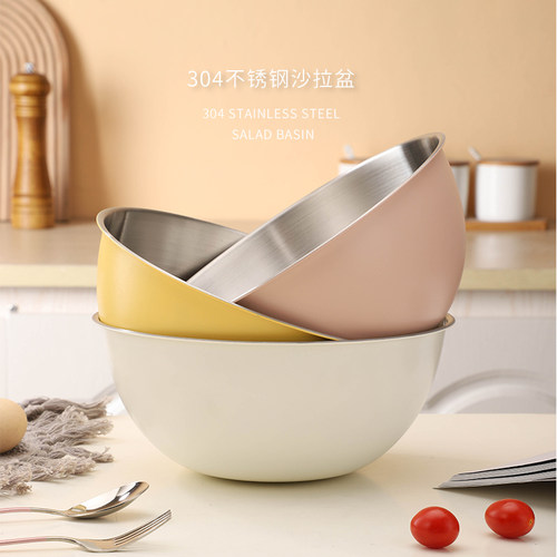 钢品尚匠烘焙沙拉盆刻度不锈钢盆