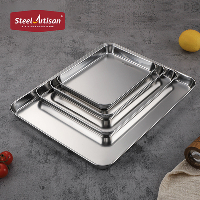316L不锈钢烤盘长方形多用蒸盘餐盘家用烤箱托盘商用烧烤盘沥油盘