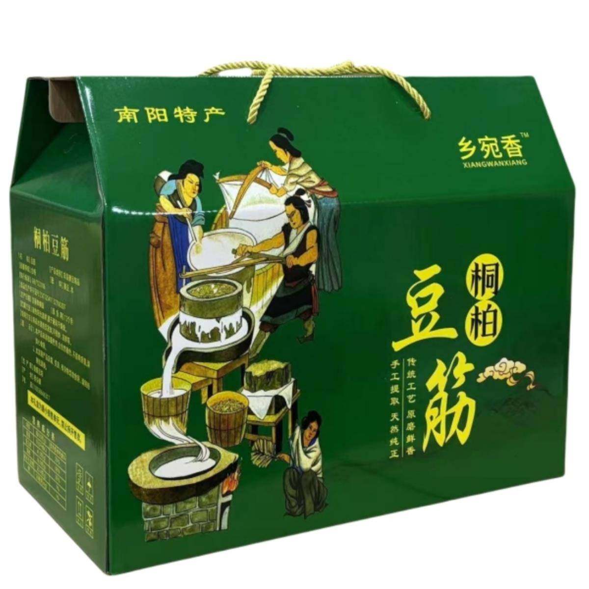 .河南南阳特产桐柏豆筋2斤礼盒装油豆皮豆腐皮食用干货腐竹乡宛香