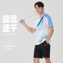 上阵羽毛球服男款2025夏季新款速干文化衫短袖羽球服女运动服套装