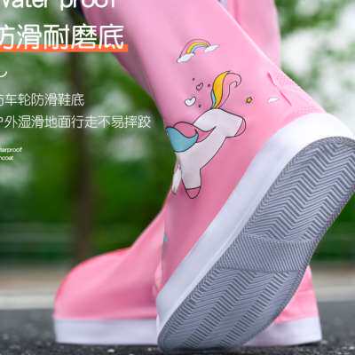 儿童雨鞋女童高筒下雨天防水防滑套鞋男童雨鞋套外穿水鞋加厚雨靴