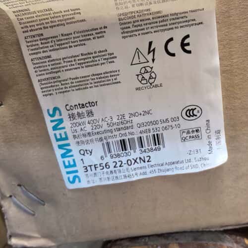 议价接触器3TF56 22-0XN2 AC220正可维修