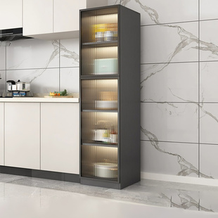 铝合金夹缝收纳柜厨房冰箱缝隙置物架调料柜客厅餐厅落地墙边窄柜