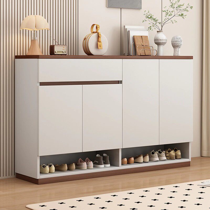 蜂窝铝鞋柜门口一体靠墙现代简约储物柜子家用可定制入户玄关柜