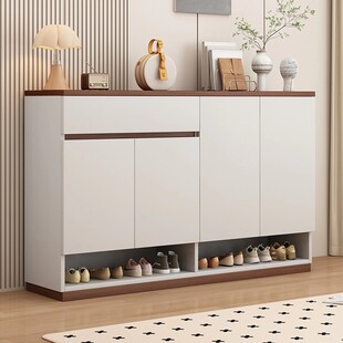 蜂窝铝鞋柜门口一体靠墙现代简约储物柜子家用可定制入户玄关柜