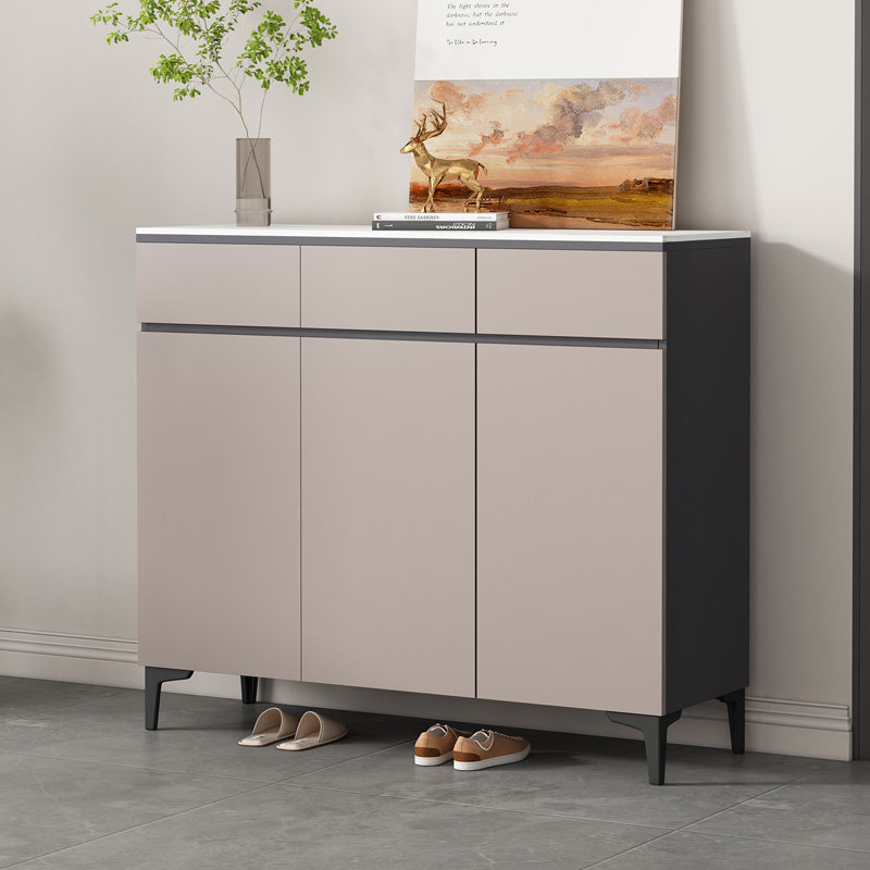 蜂窝铝鞋柜岩板简约入户家用门口室内一体靠墙玄关柜子储物柜定制,住宅家具,鞋柜,淘宝优惠券,粉丝福利购,淘宝优惠卷