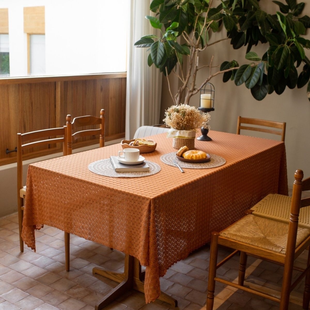 中古洋房法式乡村复古高级感桌布长方形蕾丝茶几餐台布拍摄背景布