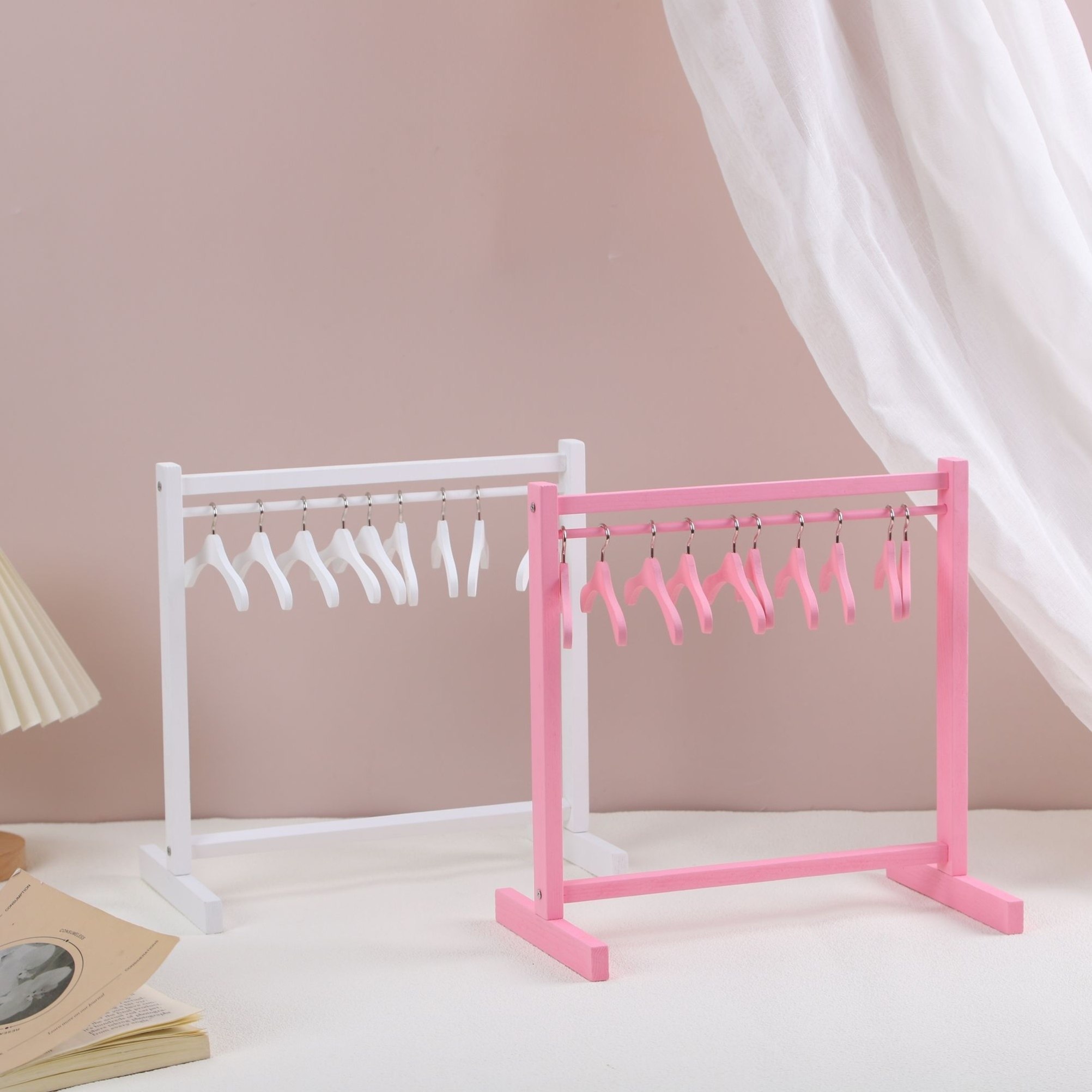 衣架小玩偶bjd专用衣服架子狗狗衣架小型迷你衣撑衣架