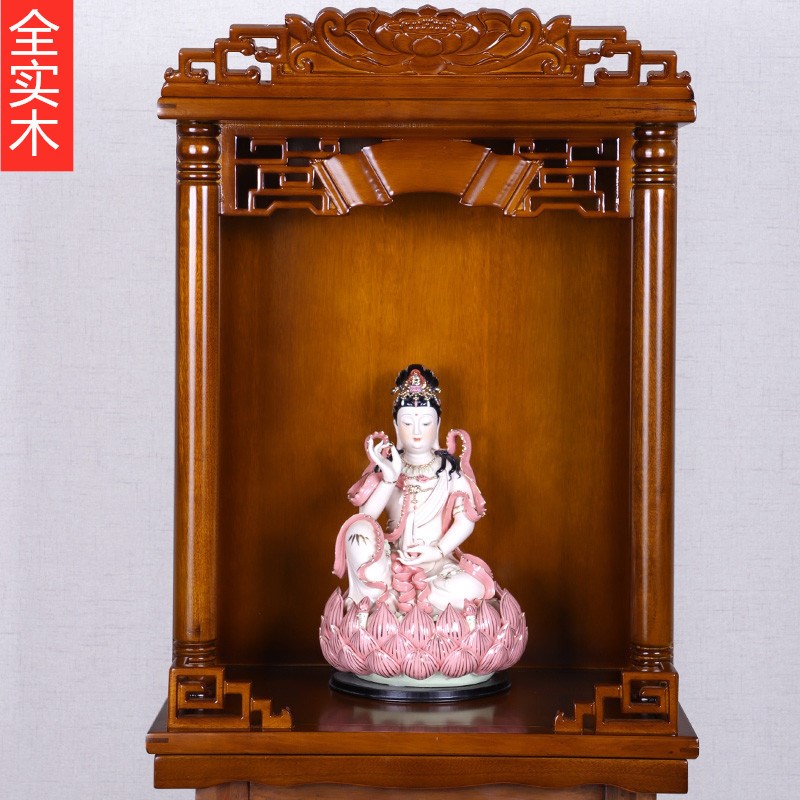 壁挂式佛龛神台实木佛台观音财神佛柜供台家用经济型吊柜祖宗神位