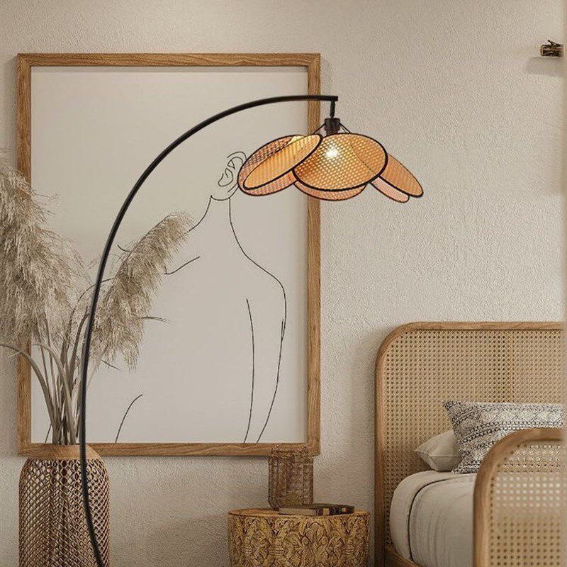 中覆古风钓鱼落地灯落地灯客厅高级感沙发旁边创意装饰台灯钓鱼灯