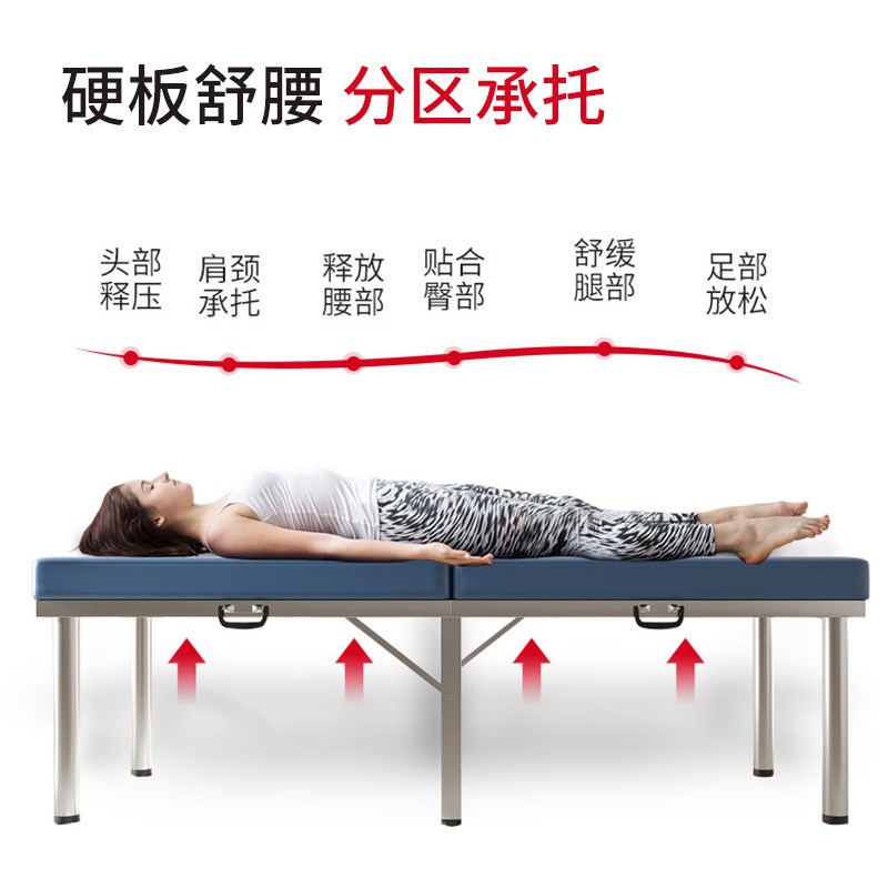 不锈钢折叠美容床按摩床理疗床便携式手提针灸推拿床纹绣美体床