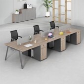 简约现代职员办公桌椅组合办公室桌子四人员工电脑桌钢架卡座工位