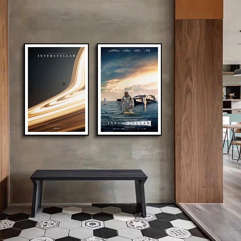 星际穿越装饰画电影海报黑洞咖啡挂画影院马修麦康纳主题墙面装饰