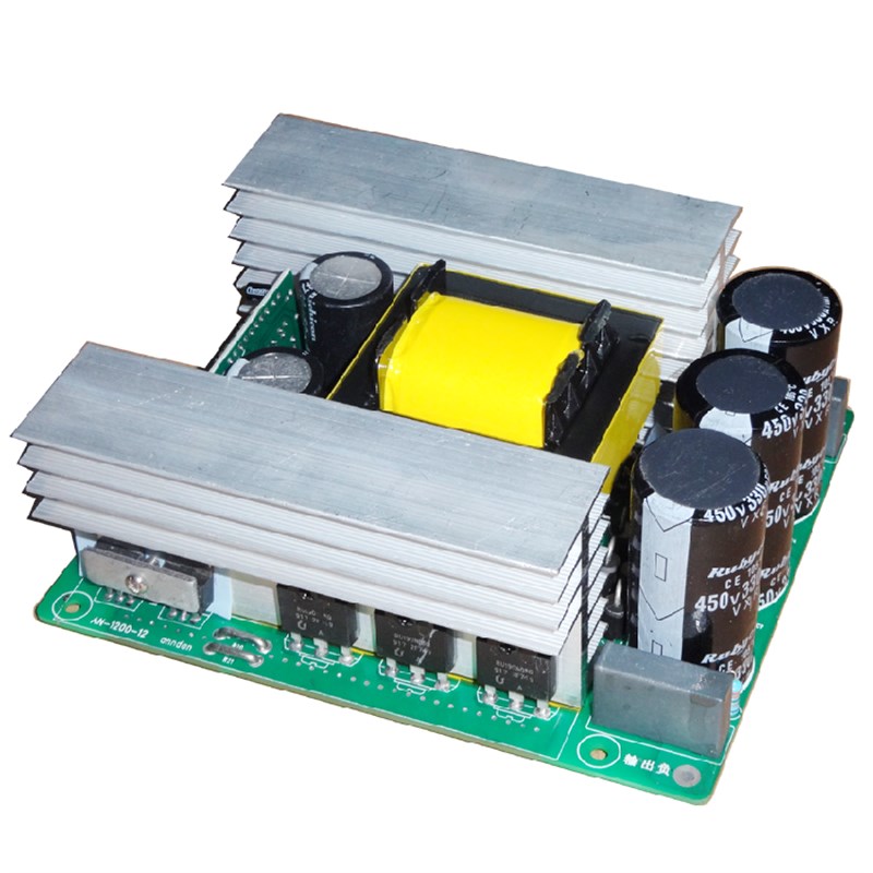 安安电子逆变器 12V1200W前级EE55磁芯高频变压器 逆变升压模块板