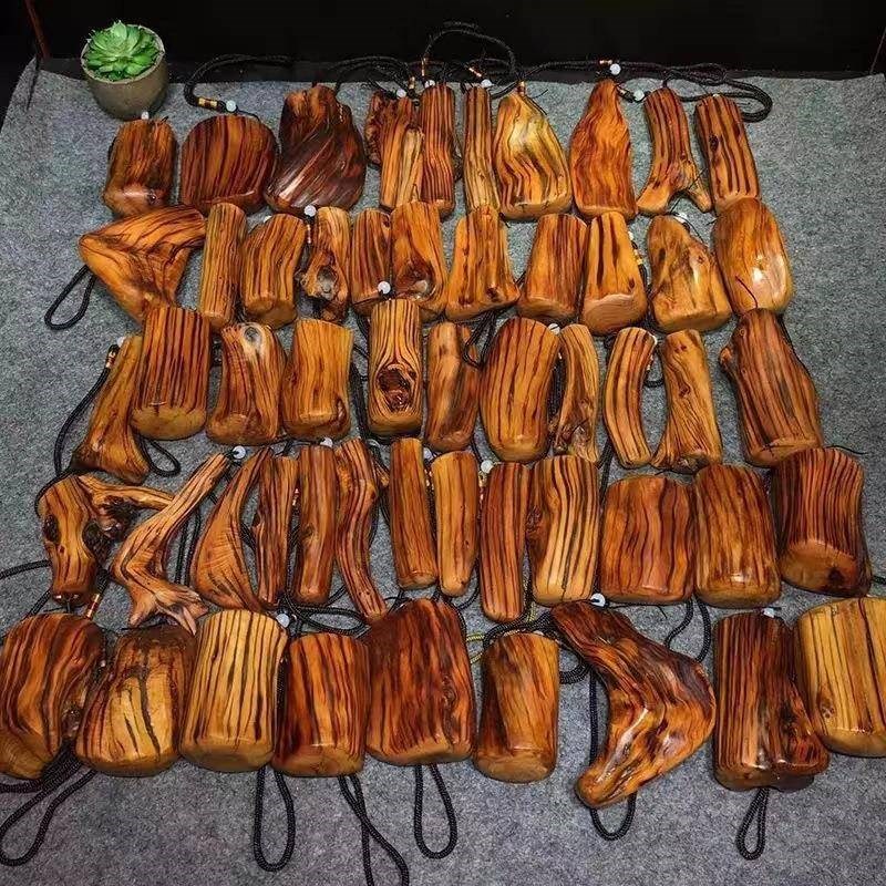 太行高油崖柏虎皮纹手把件 随型文玩木质把件工艺礼品摆饰 崖柏根