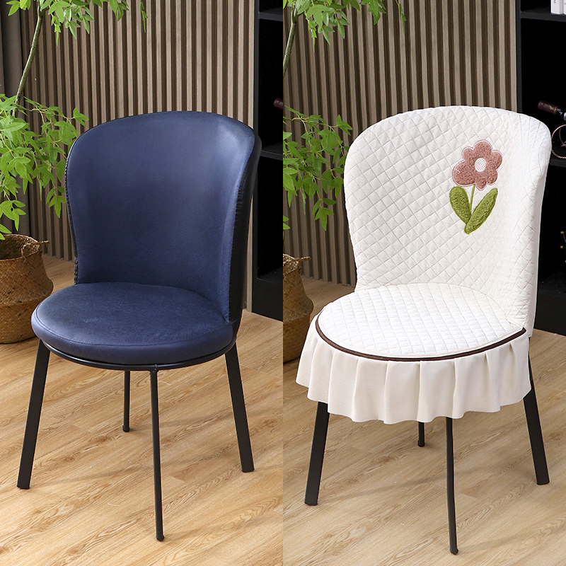 新款四季通用加厚圆弧形椅子套罩轻奢高级感座椅餐桌凳子套罩布