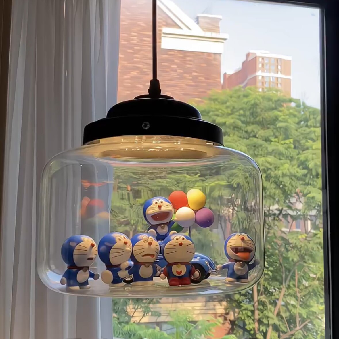 哆啦A梦吊灯机器猫大雄diy图片
