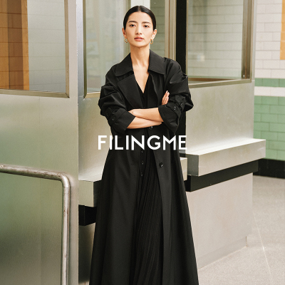 FILINGME廓形披肩式醋酸风衣
